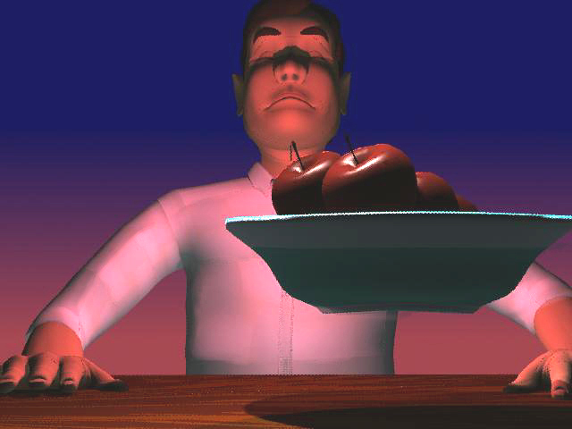 character and levitating bowl - 3D