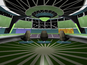 low-poly spaceship bridge - 3D